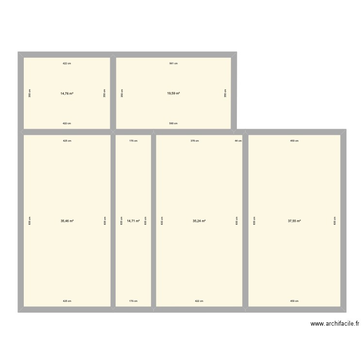 SALOMÉ. Plan de 14 pièces et 241 m2