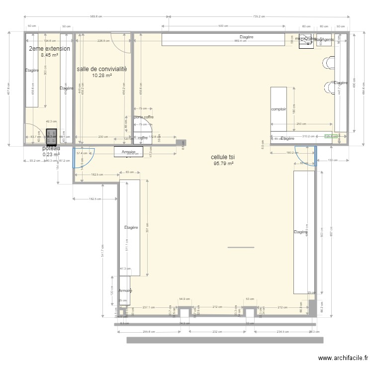cellule vide . Plan de 0 pièce et 0 m2