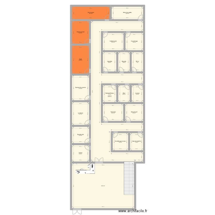 1055  Chazeule v4. Plan de 22 pièces et 378 m2