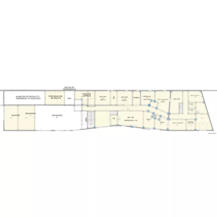 Vestuarios V7 Jerome. Plan de 