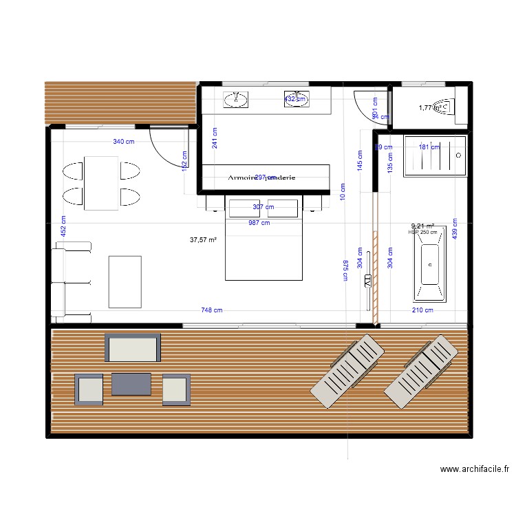 Resort Kiyovu Layouts. Plan de 4 pièces et 52 m2