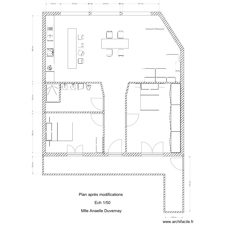 plan apr&egrave;s modifs anaelle. Plan de 
