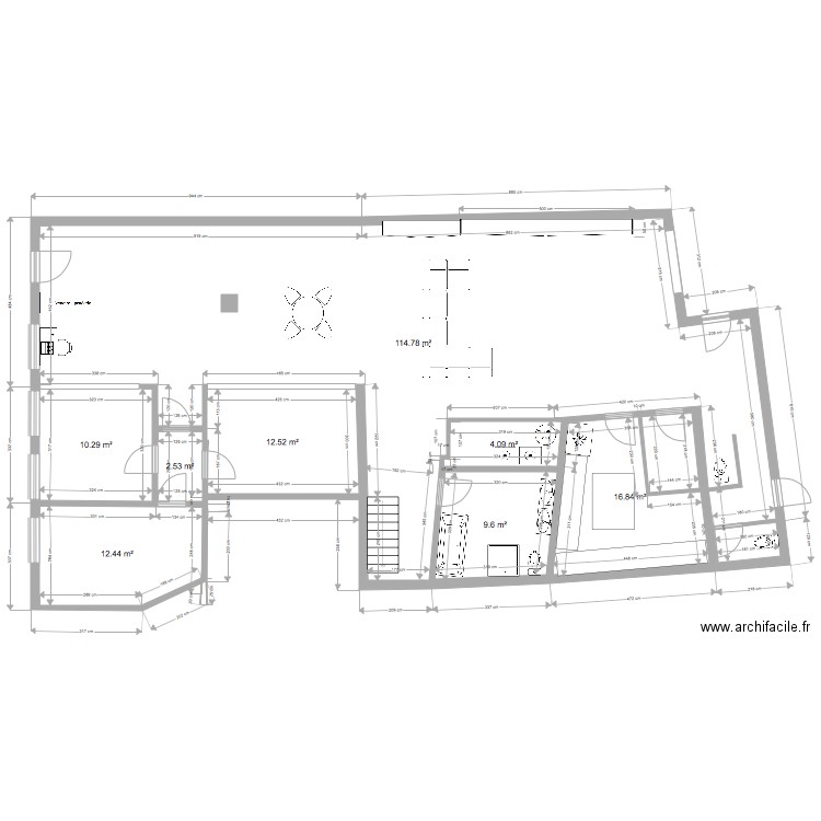 RdC Bld Lafayette Etat Futur 3. Plan de 0 pièce et 0 m2