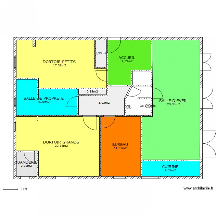 Creche - Plan dessiné par fagor