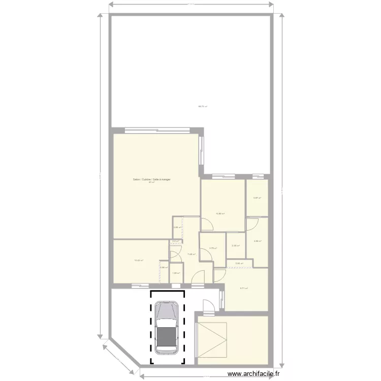 PLAIN PIED solis ESSAI 3 et terrain. Plan de 