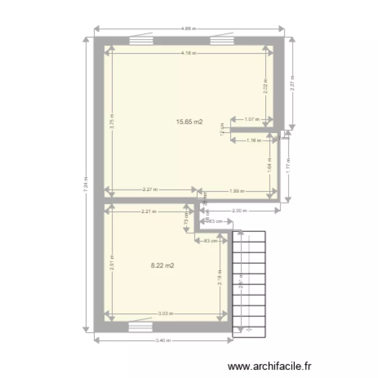 vignacout 2 eme etage version brute. Plan de 
