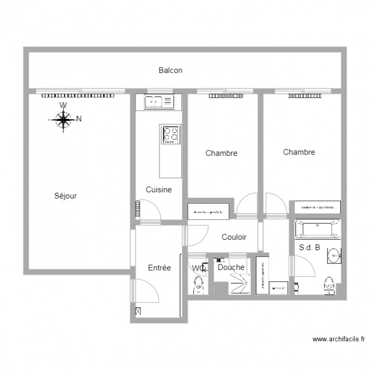 41PteVilliers. Plan de 0 pièce et 0 m2