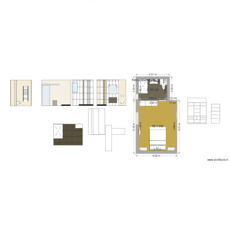 Chambre JP Embrun. Plan de 0 pièce et 0 m2