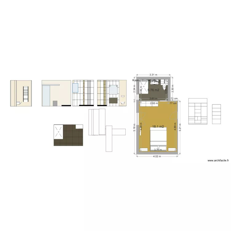 Chambre JP Embrun. Plan de 