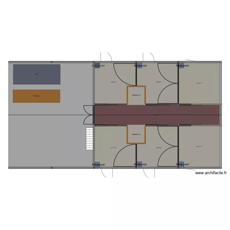Batiumentvougy18. Plan de 11  et 348 m²