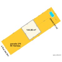 plan cadastre projet piscine Hameau