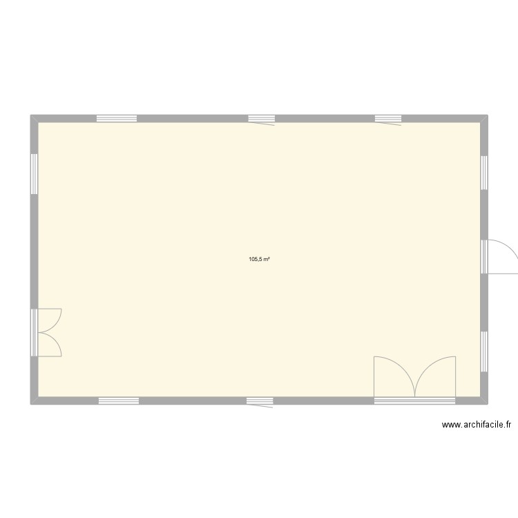 SABY. Plan de 1 pièce et 106 m2
