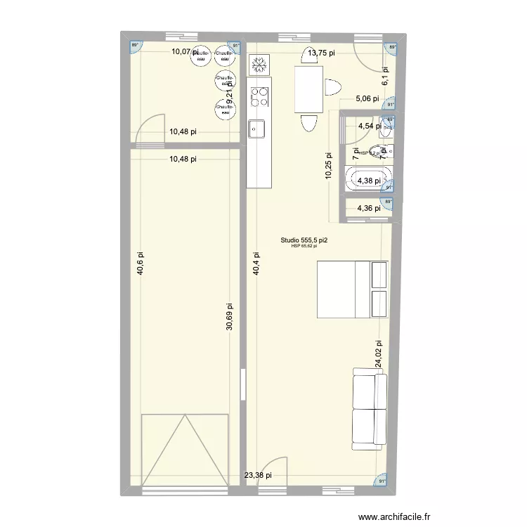 Sous-sol 8347A_03. Plan de 2  et 86 m²