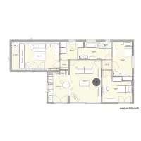 Cuisine avec ouverture de la cuisine et buffet de part et d'autre poele bis