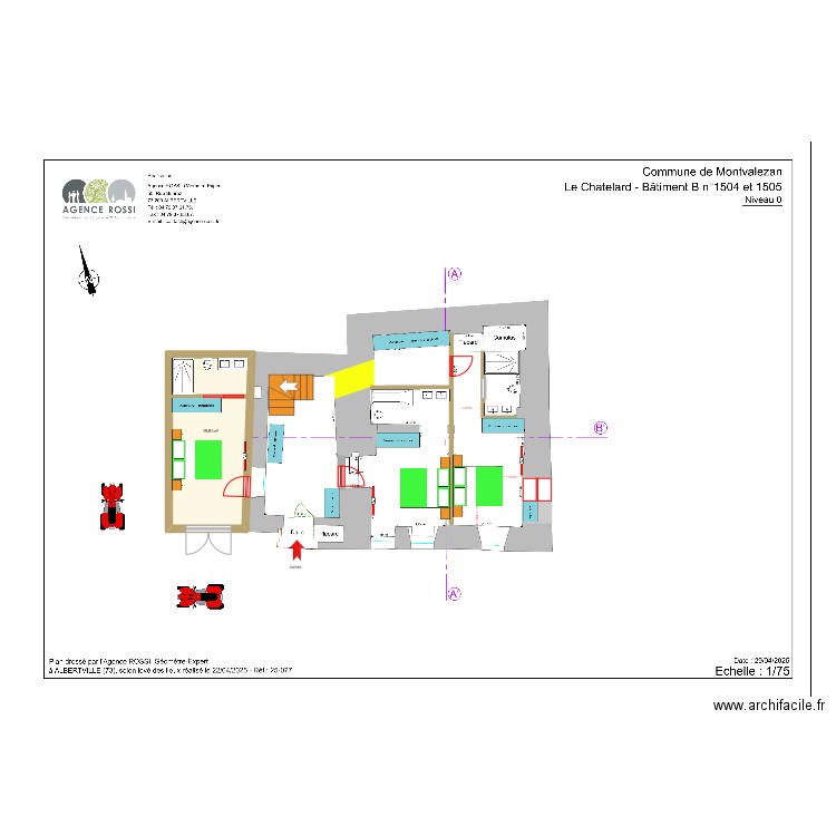 RC max CHATELARD GEOMETRE. Plan de 1 pièce et 20 m2