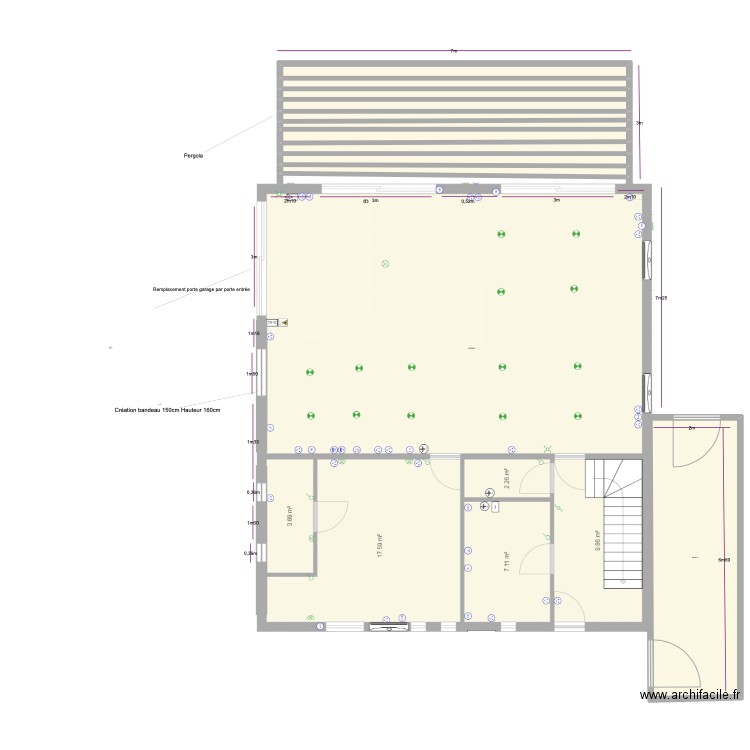 Clapiers Futur séjour. Plan de 10 pièces et 581 m2