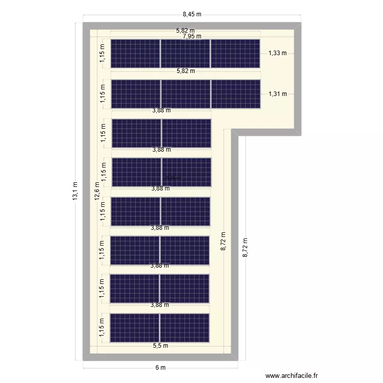 DEMUSSY. Plan de 1  et 79 m²