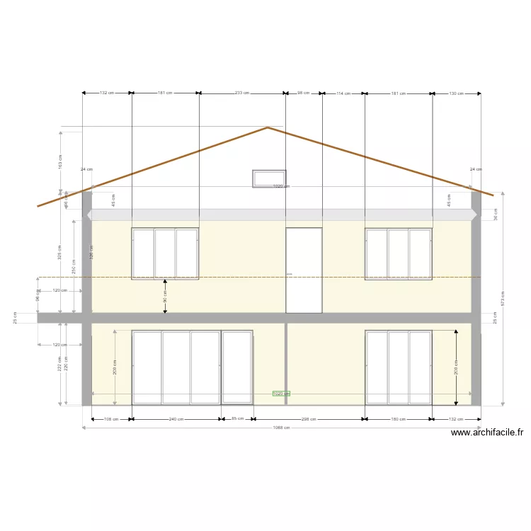 Vergisson Facade. Plan de 