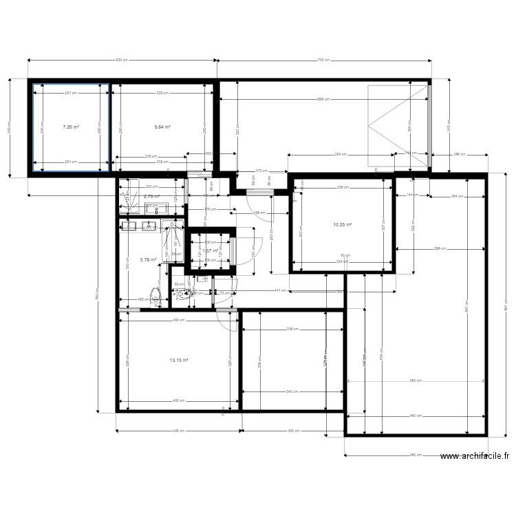 R  DE C 1. Plan de 0 pièce et 0 m2
