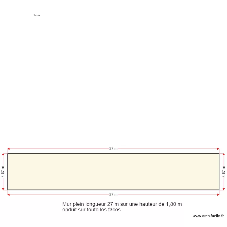 mur 2 avec grillage. Plan de 