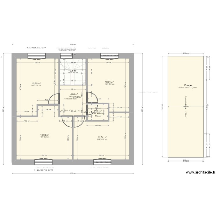 RIT-AE-04/01/23. Plan de 15 pièces et 169 m2