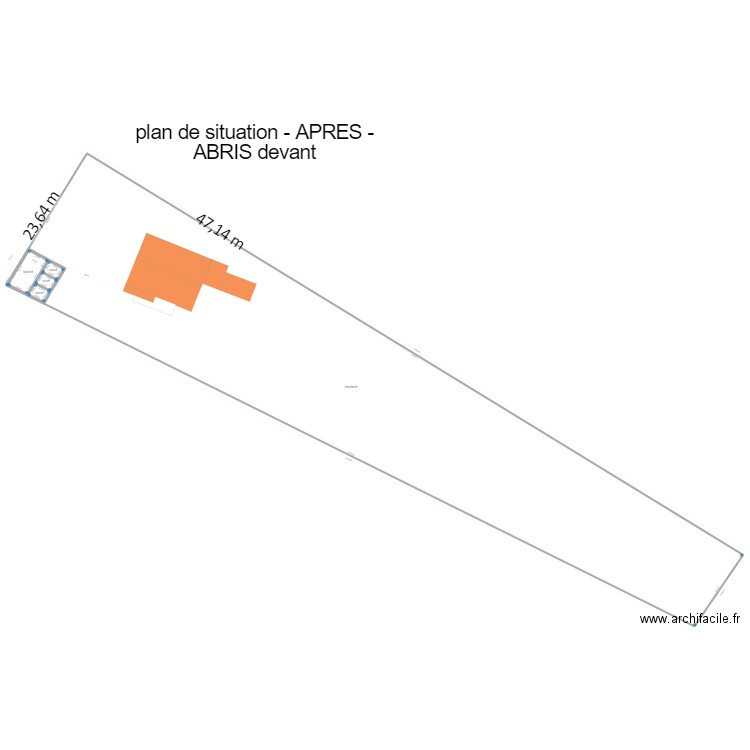 plan de situation ABRIS AVANT avec 5m². Plan de 5 pièces et -2099 m2