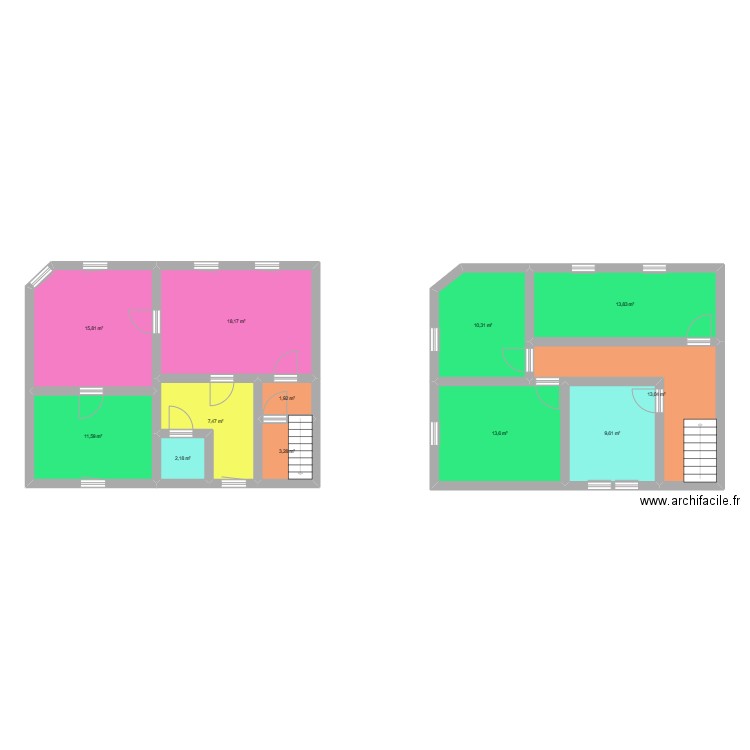 Bidaut loc. Plan de 12 pièces et 121 m2