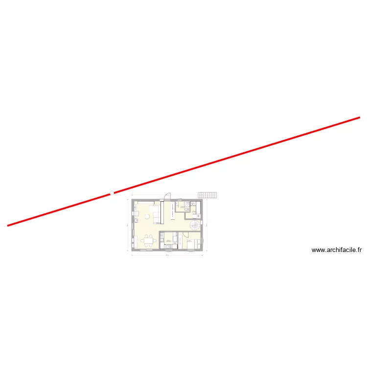 V2 avec &eacute;tage. Plan de 