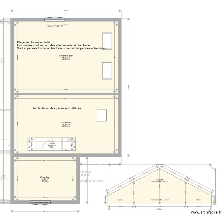 Yahyioui. Plan de 16 pièces et 324 m2