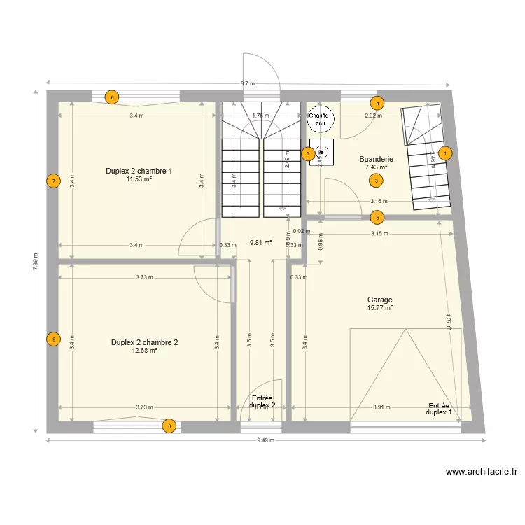 Duplex rez de chaussee placo. Plan de Duplex rez de chaussee placo. Plan de