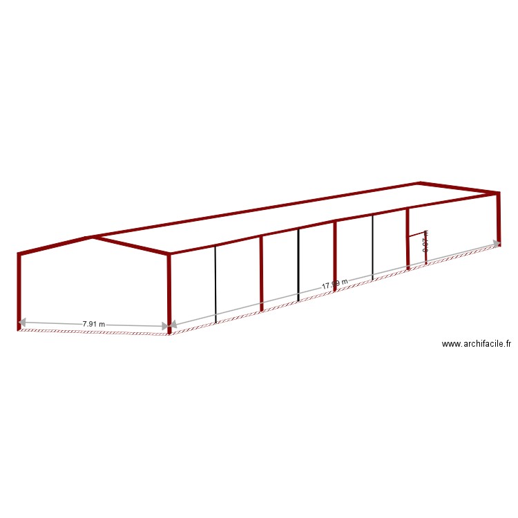 hangars. Plan de 0 pièce et 0 m2