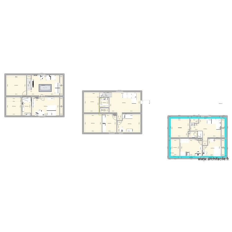 grenier. Plan de 29 pièces et 231 m2