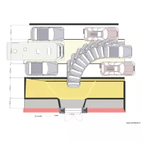 Giration pour sortir c&ocirc;t&eacute; pair avec une POLO VW L450  l180 E 247 Pa 84 R530 bis