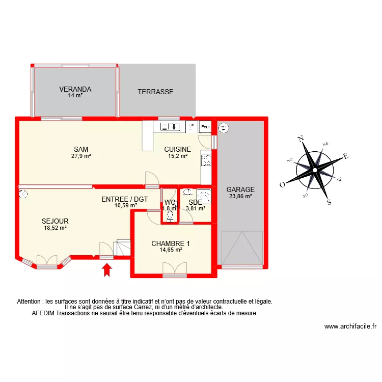 BI 8355 RDC. Plan de 