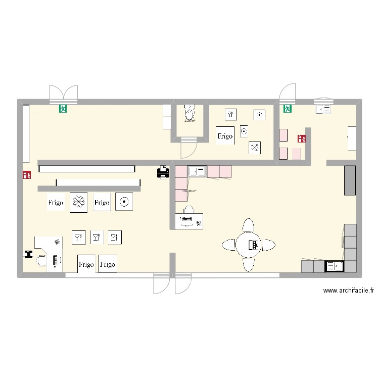 plan de masse espinasse. Plan de 2 pièces et 133 m2