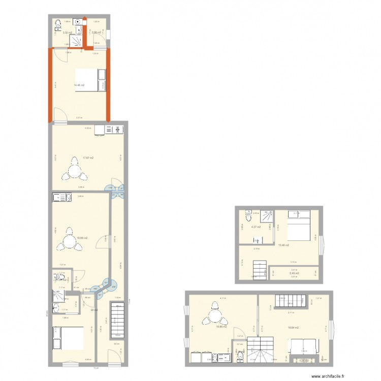 jaures 1 version 2. Plan de 0 pièce et 0 m2