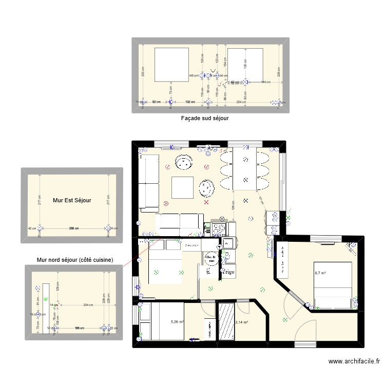 La Citrière. Plan de 7 pièces et 94 m2