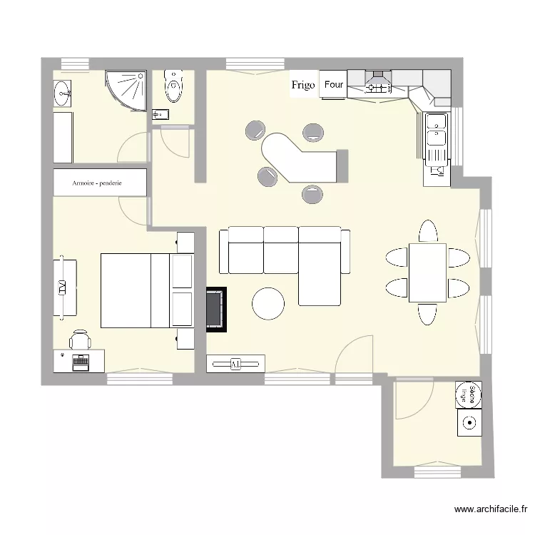 Chalet Marina placements de pièces. Plan de Chalet Marina placements de pièces. Plan de