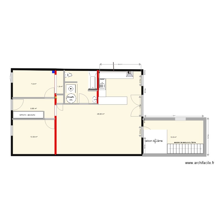 agrandissement. Plan de 0 pièce et 0 m2