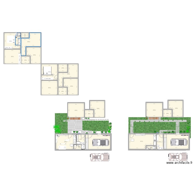 Cube maison . Plan de 0 pièce et 0 m2
