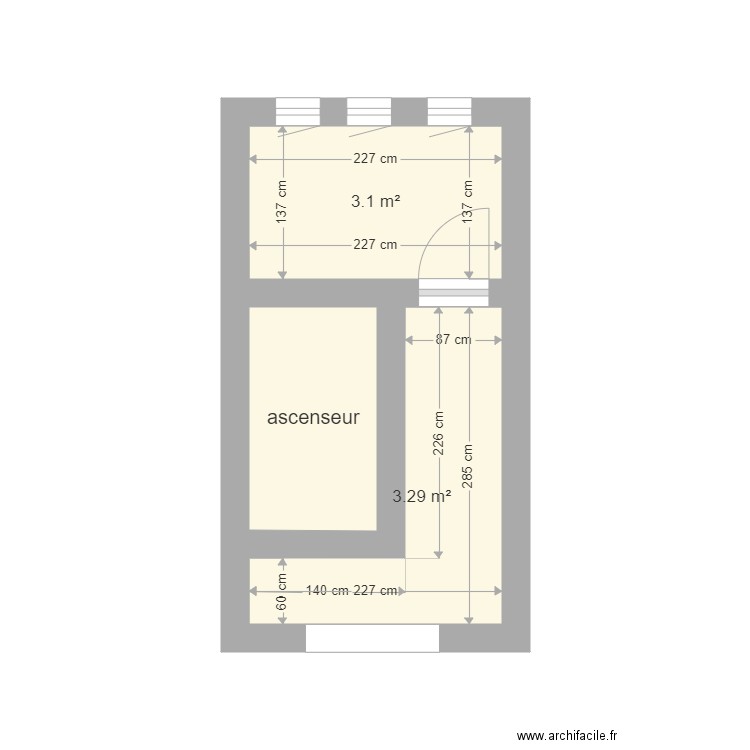 3e palier. Plan de 0 pièce et 0 m2