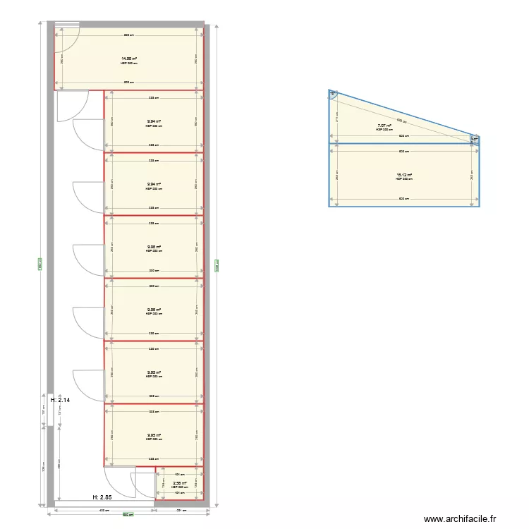 petit hangar 2. Plan de 