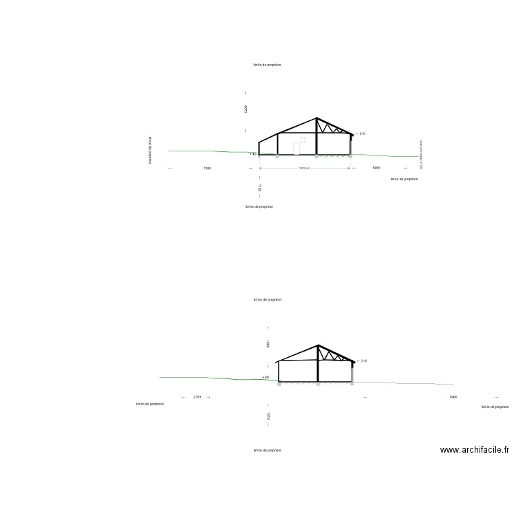 plan de coupe. Plan de 0 pièce et 0 m2