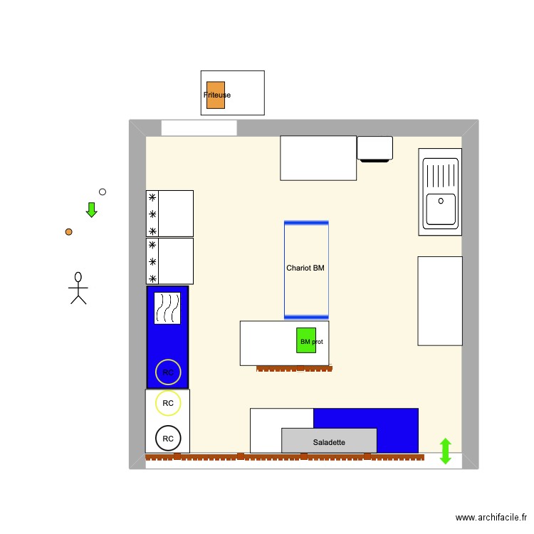 Zaclumi. Plan de 1 pièce et 25 m2