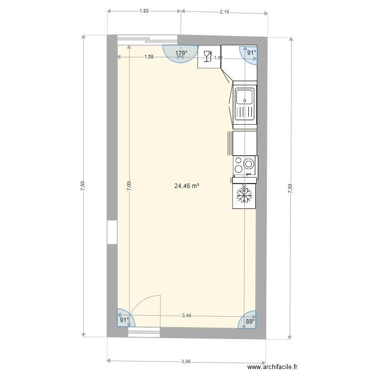 cuisine gite 2. Plan de 0 pièce et 0 m2