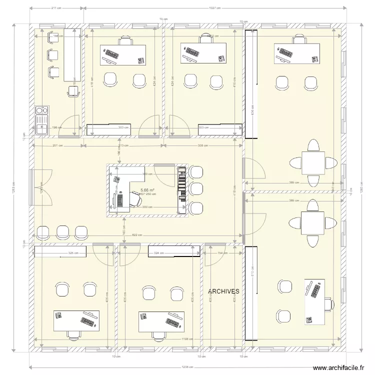 bureau le parc des lauves . Plan de 