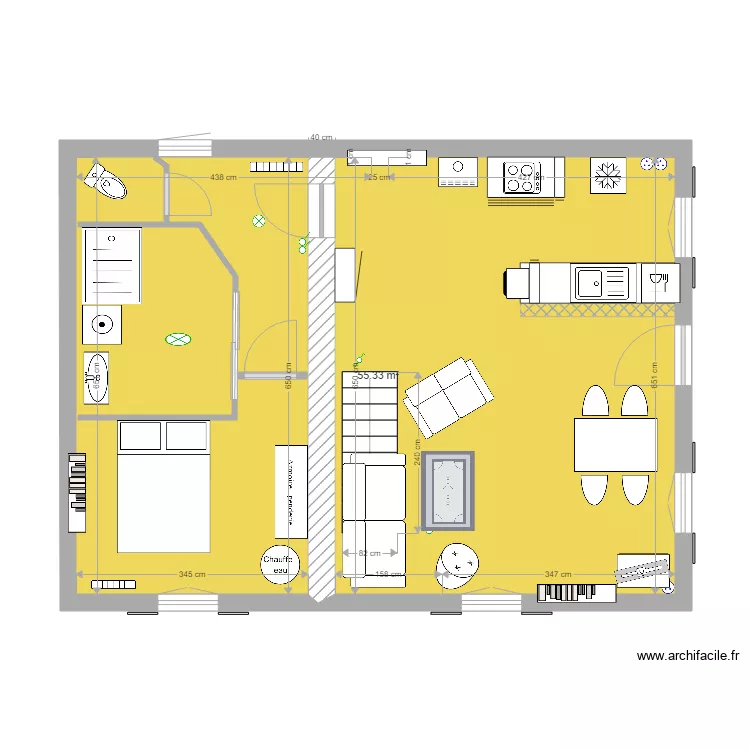 maison auvergne RdC 1. Plan de 