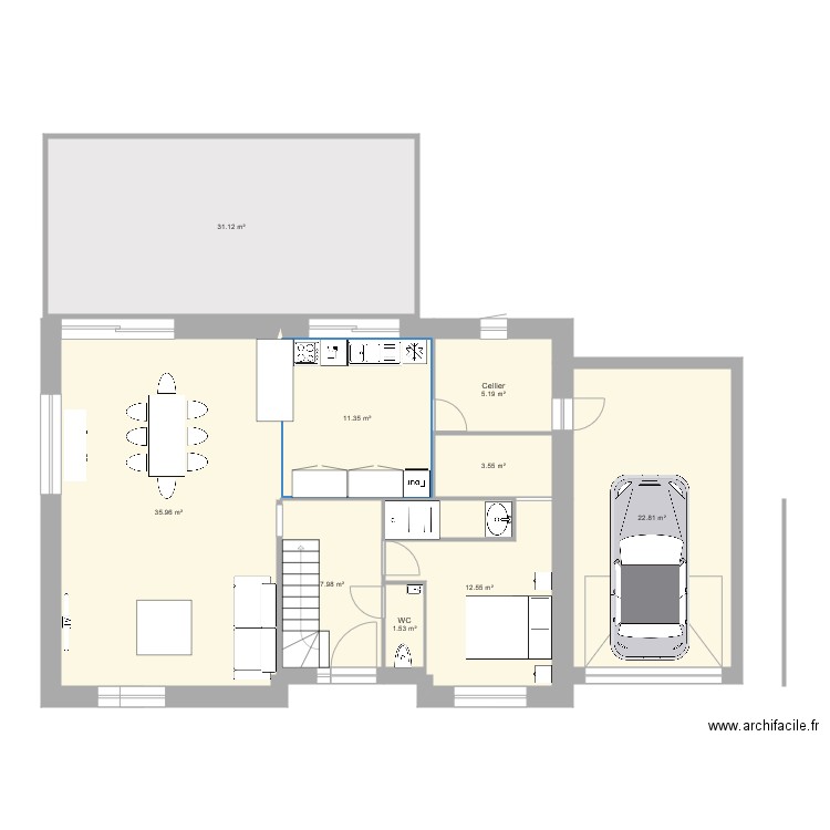 plan Barth rdc. Plan de 0 pièce et 0 m2