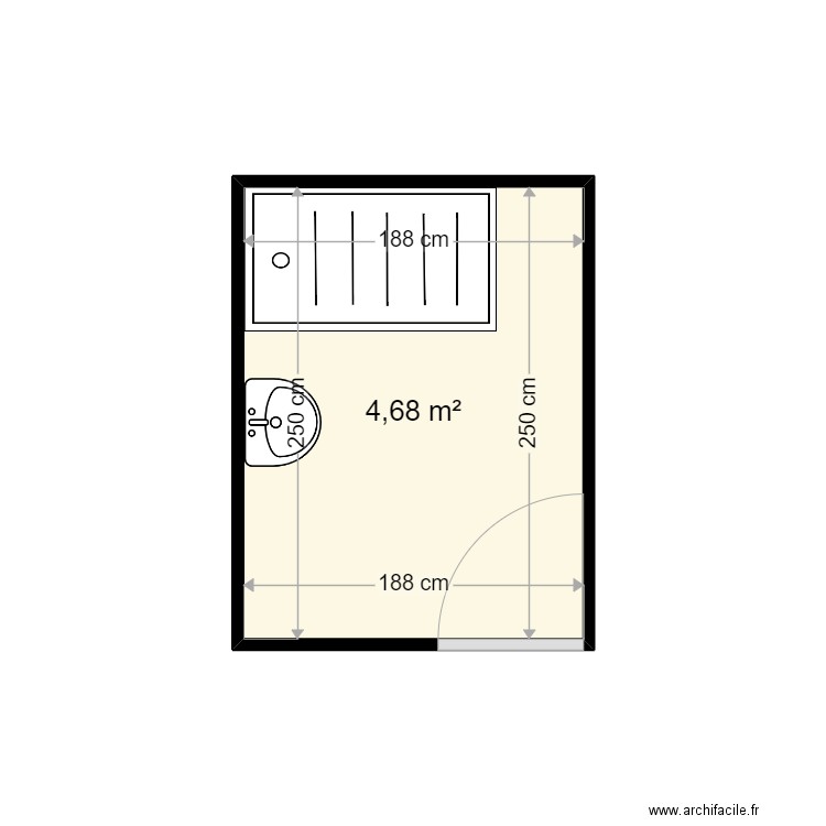 LEMOINE MICHELINE . Plan de 1 pièce et 5 m2