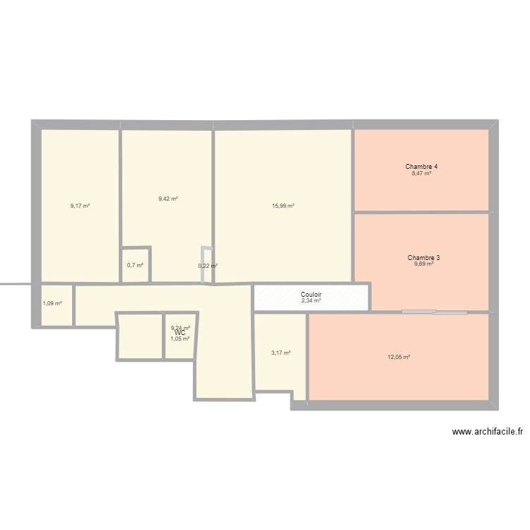 Century 21. Plan de 13 pièces et 83 m2